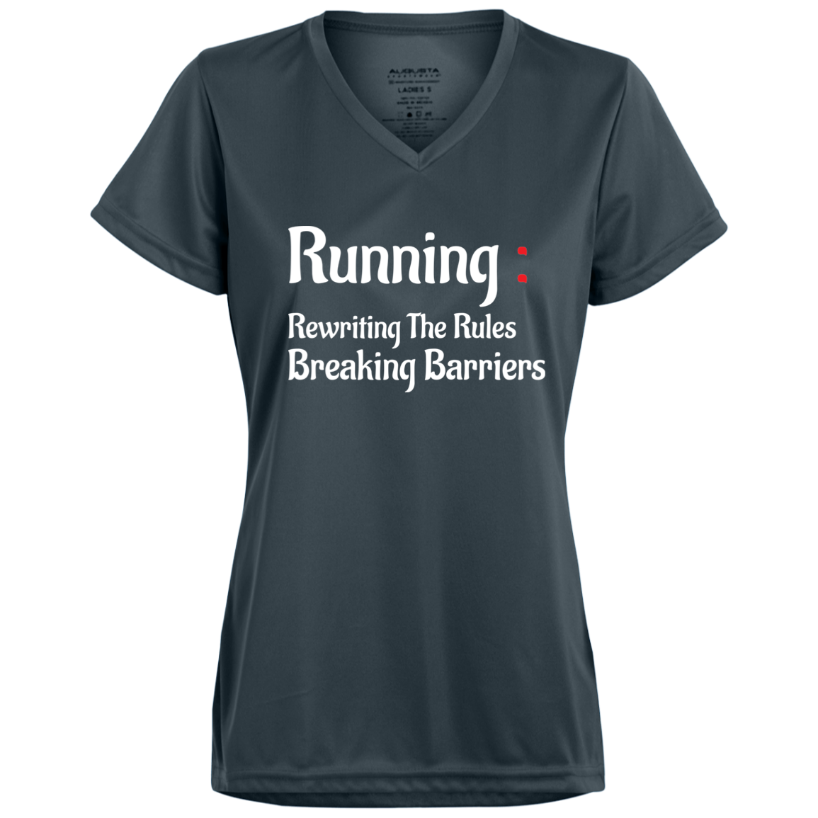 Women's Inspirational Top Running rewriting the rules, breaking barriers