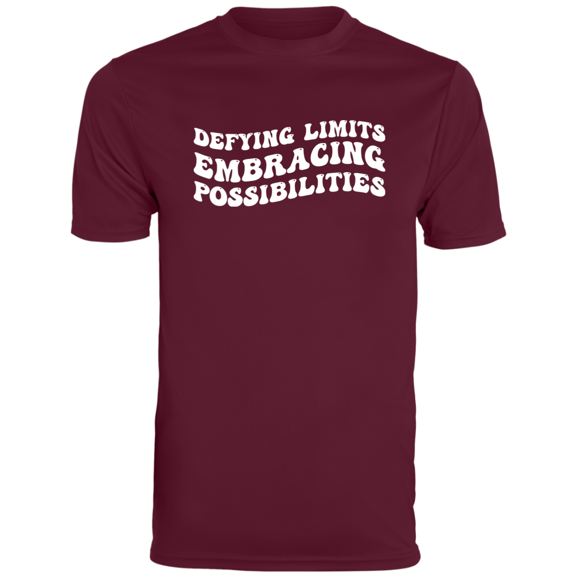 Men's Inspirational Top Defying limits, embracing possibilities- Men's Moisture-Wicking Tee