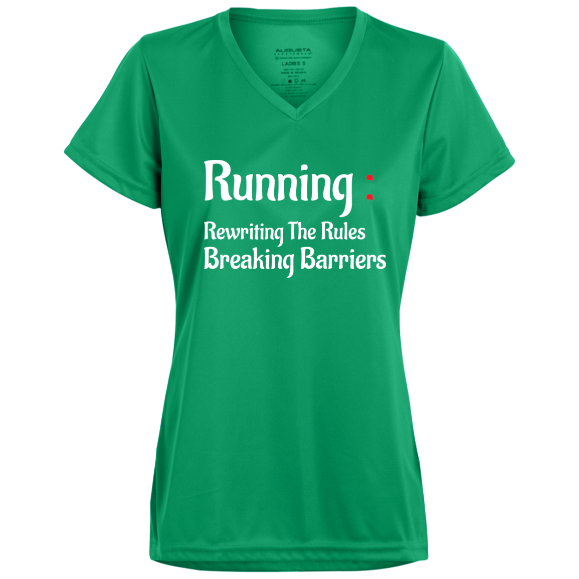 Women's Inspirational Top Running rewriting the rules, breaking barriers