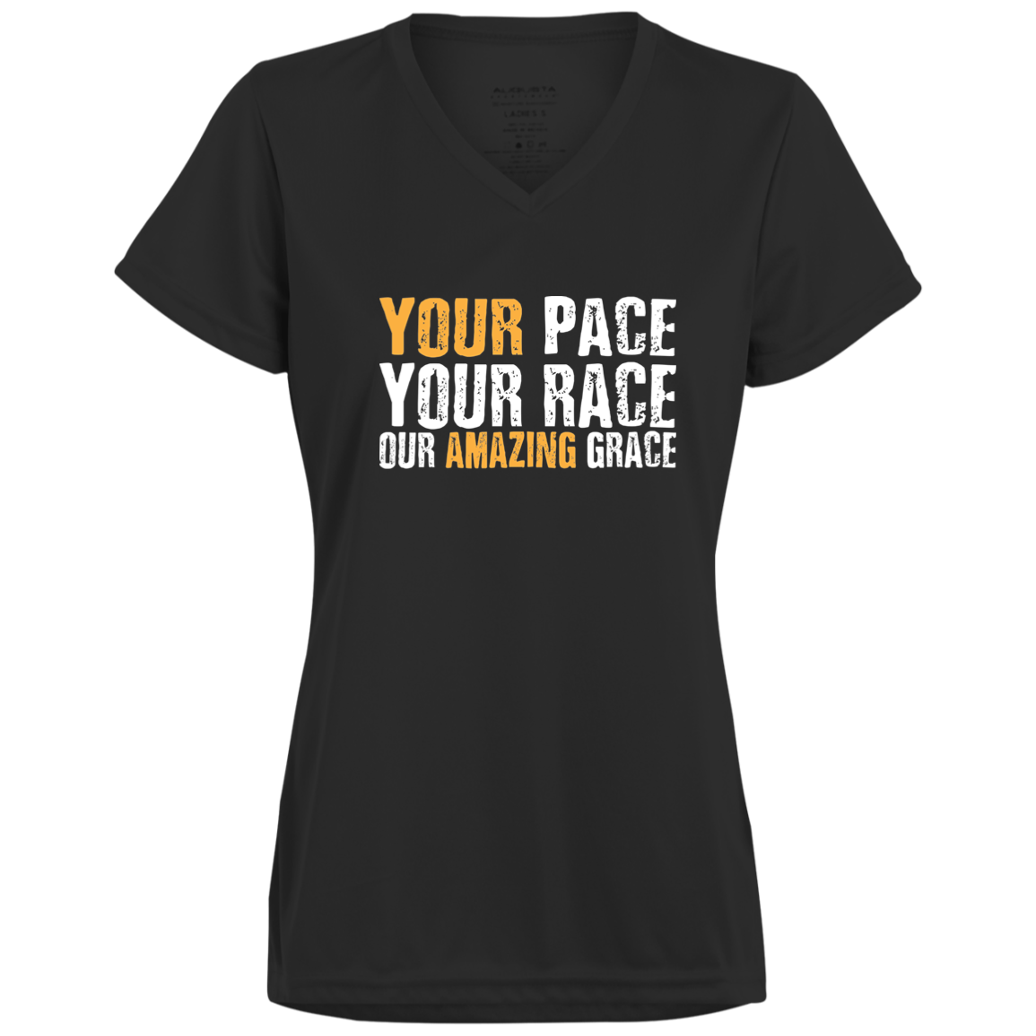 Women's Inspirational Top Your Pace, Your Race, Your Amazing Grace