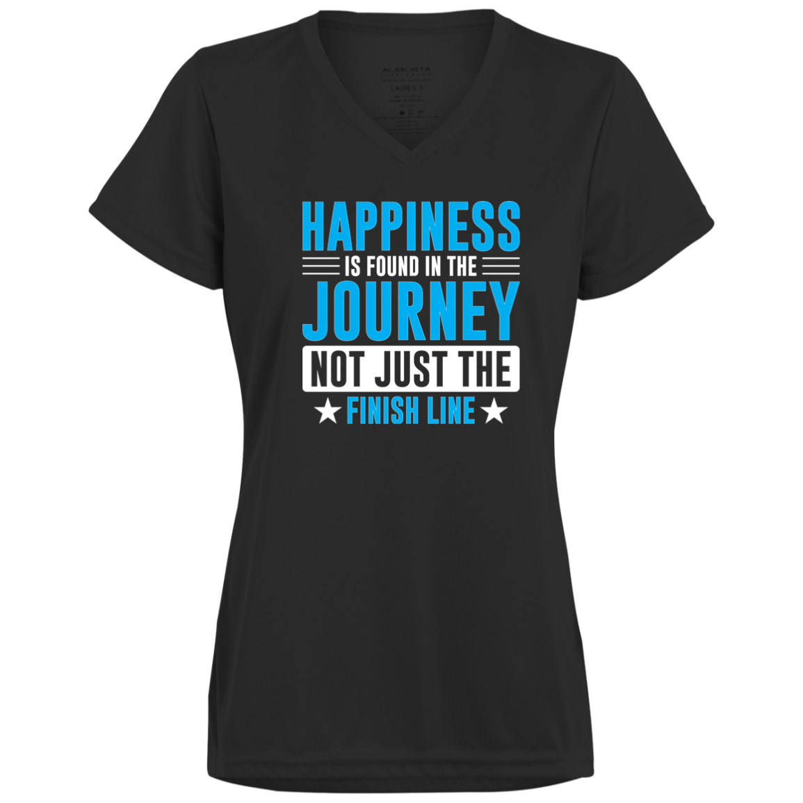 Women's Inspirational Top Happiness Is Found In The Journey, Not Just The Finish Line