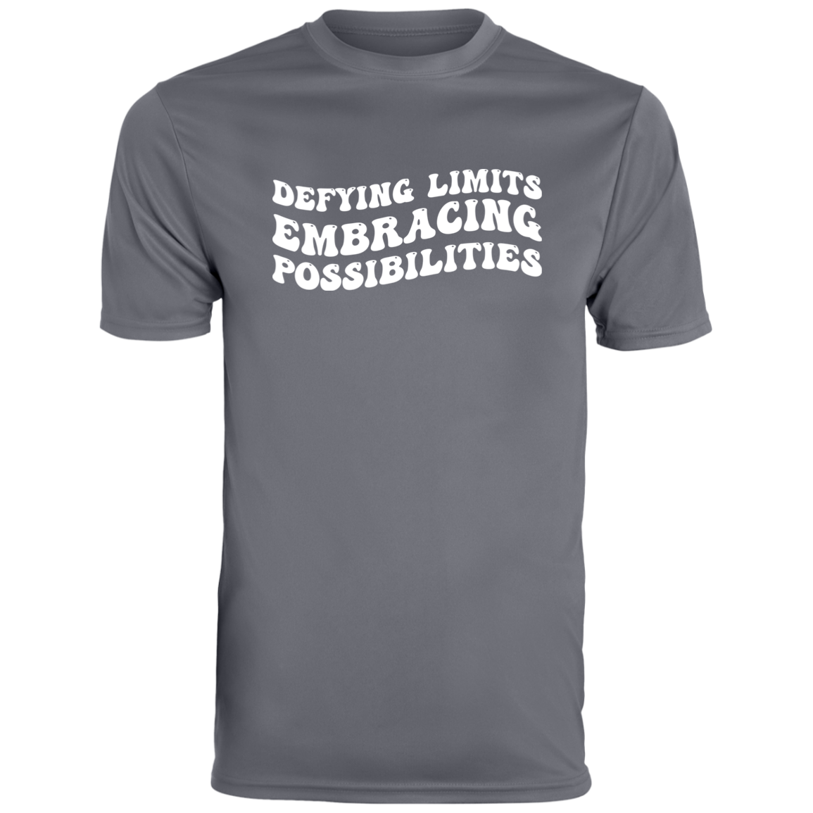 Men's Inspirational Top Defying limits, embracing possibilities- Men's Moisture-Wicking Tee