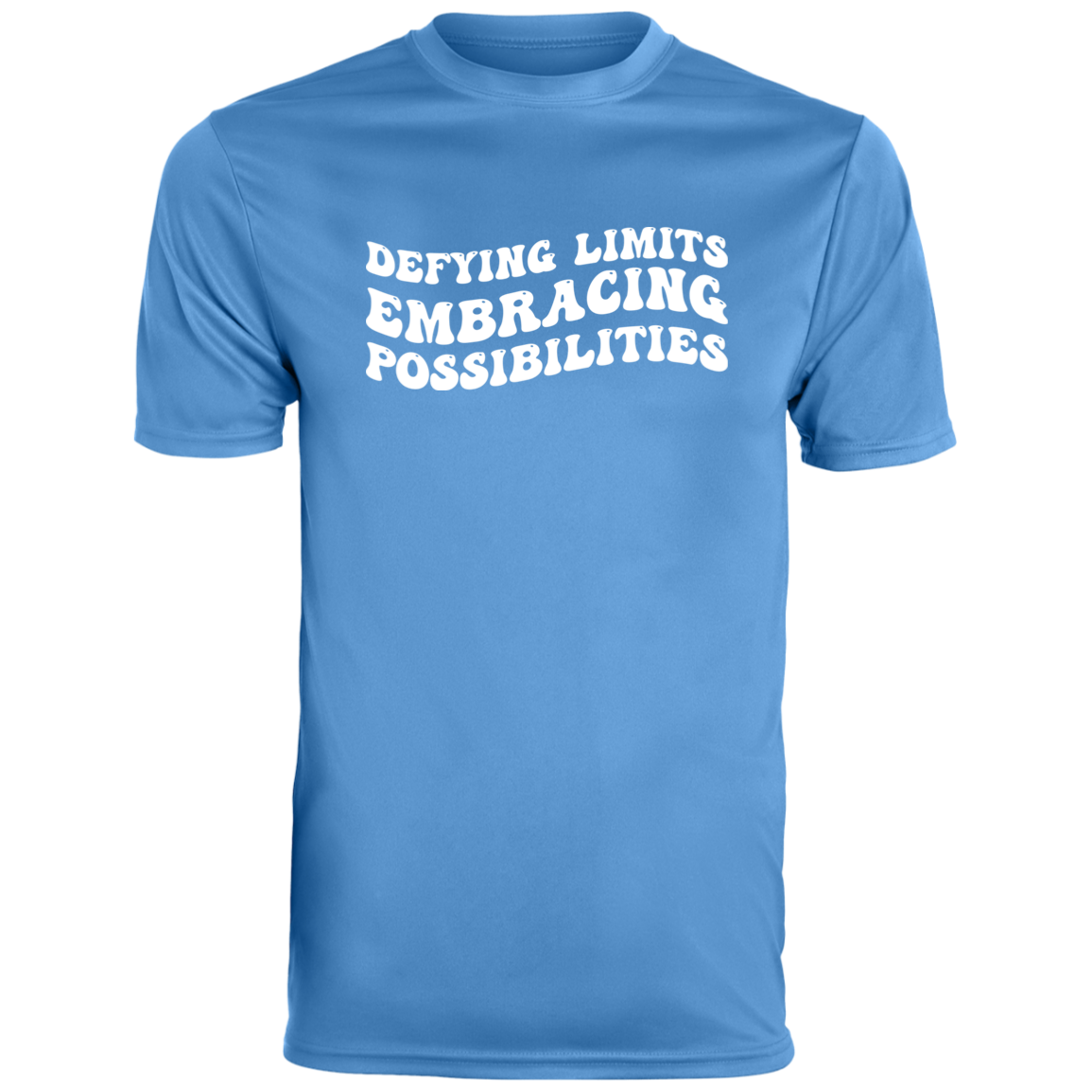 Men's Inspirational Top Defying limits, embracing possibilities- Men's Moisture-Wicking Tee