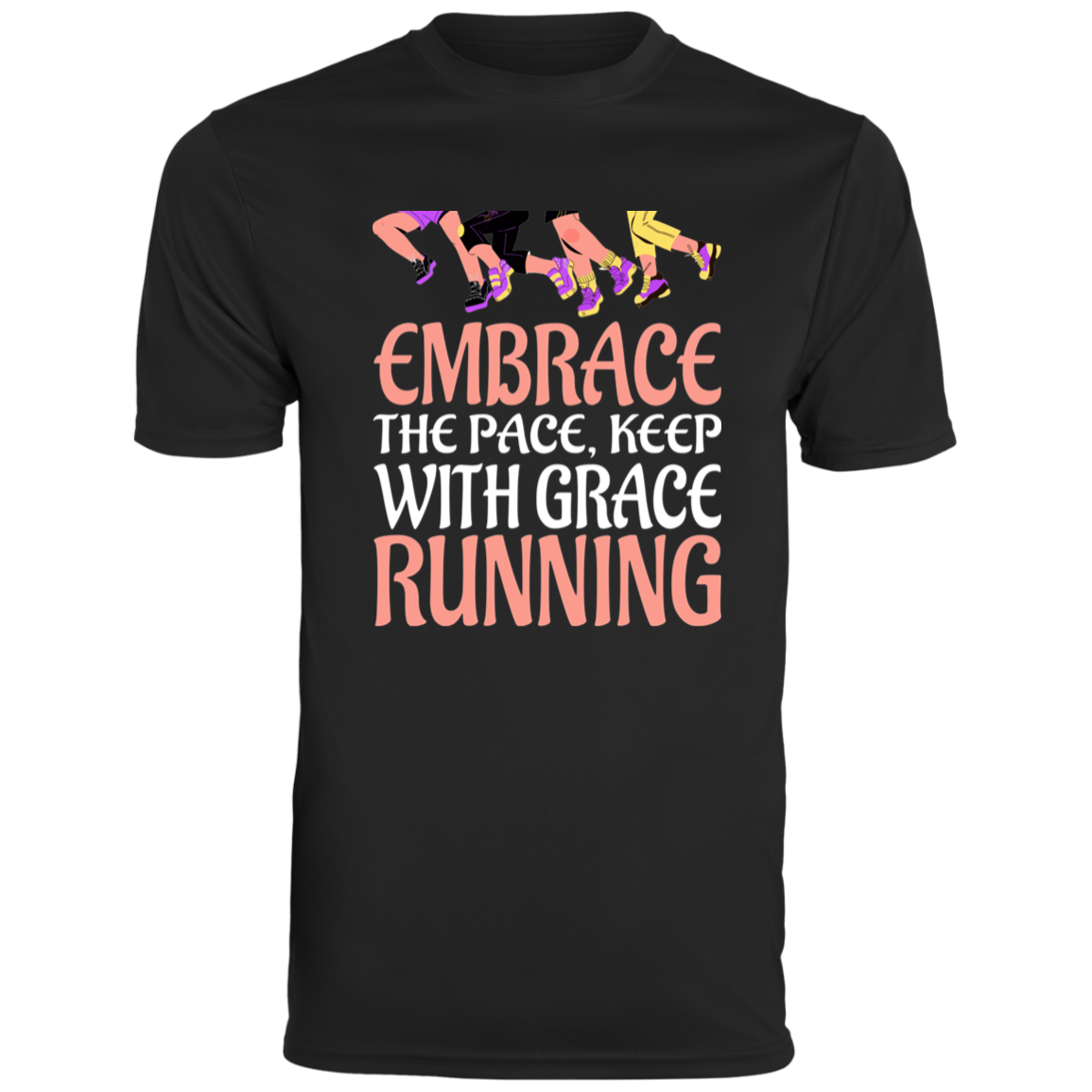 Men's Inspirational Top Embrace the pace, keep running with grace