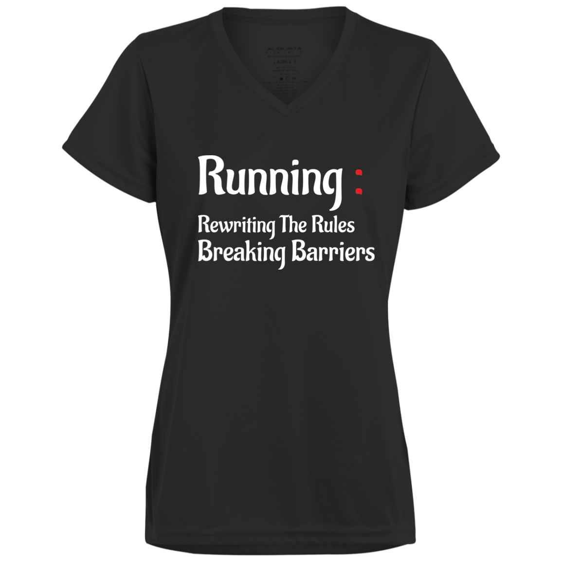 Women's Inspirational Top Running rewriting the rules, breaking barriers