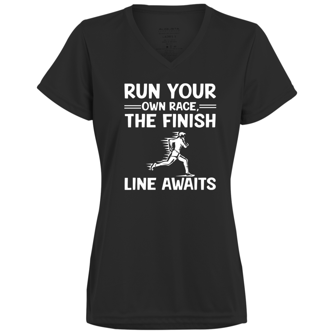 Women's Inspirational Top Run Your Own Race, The Finish Line Awaits