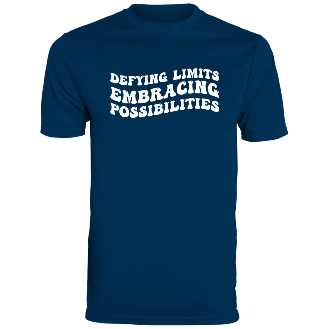Men's Inspirational Top Defying limits, embracing possibilities- Men's Moisture-Wicking Tee