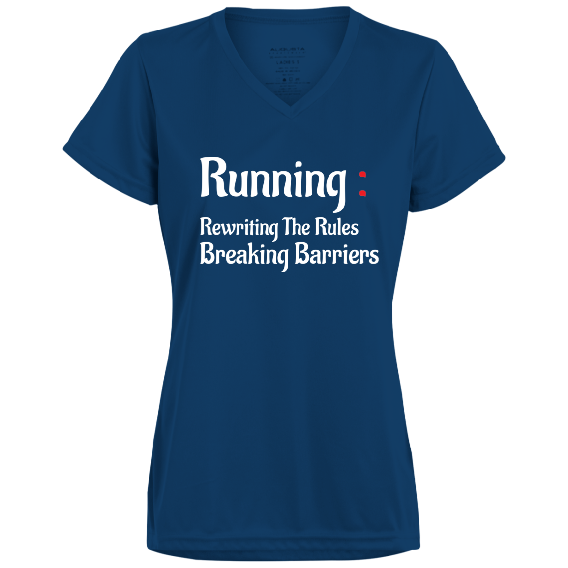 Women's Inspirational Top Running rewriting the rules, breaking barriers