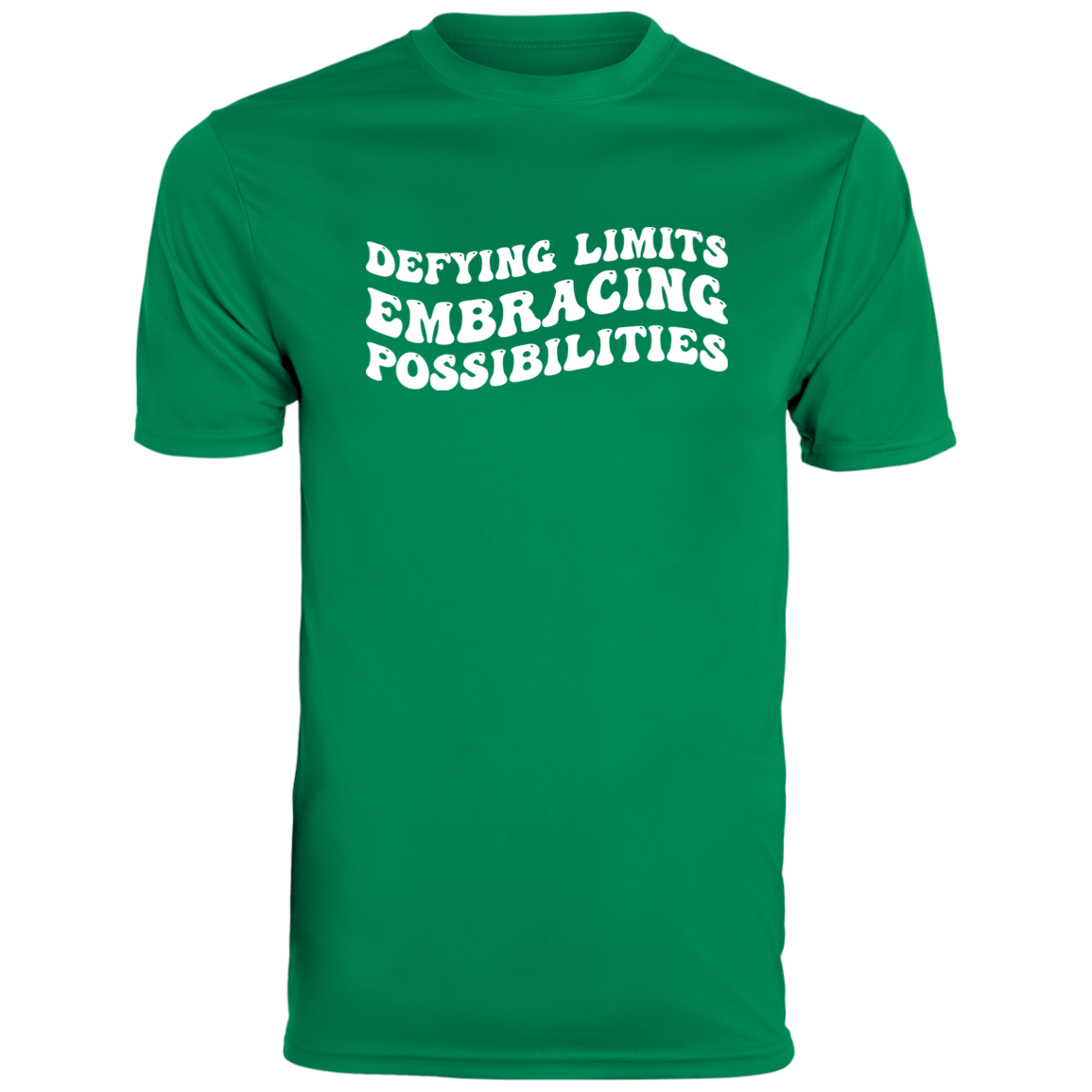 Men's Inspirational Top Defying limits, embracing possibilities- Men's Moisture-Wicking Tee