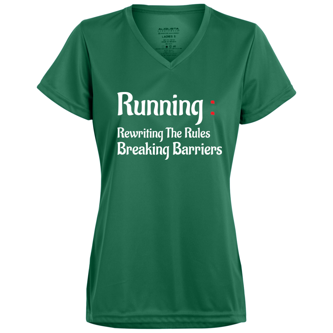 Women's Inspirational Top Running rewriting the rules, breaking barriers