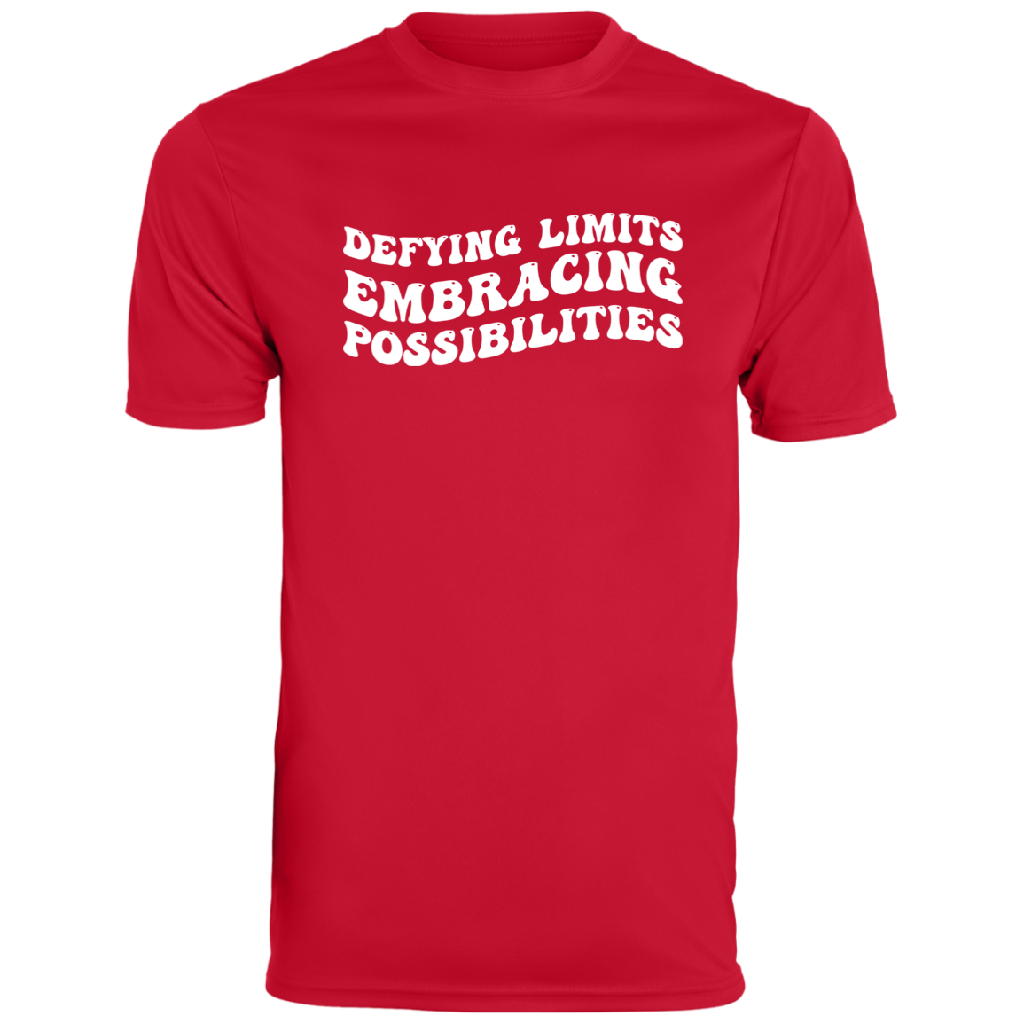 Men's Inspirational Top Defying limits, embracing possibilities- Men's Moisture-Wicking Tee