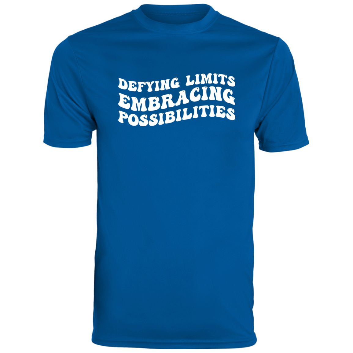 Men's Inspirational Top Defying limits, embracing possibilities- Men's Moisture-Wicking Tee