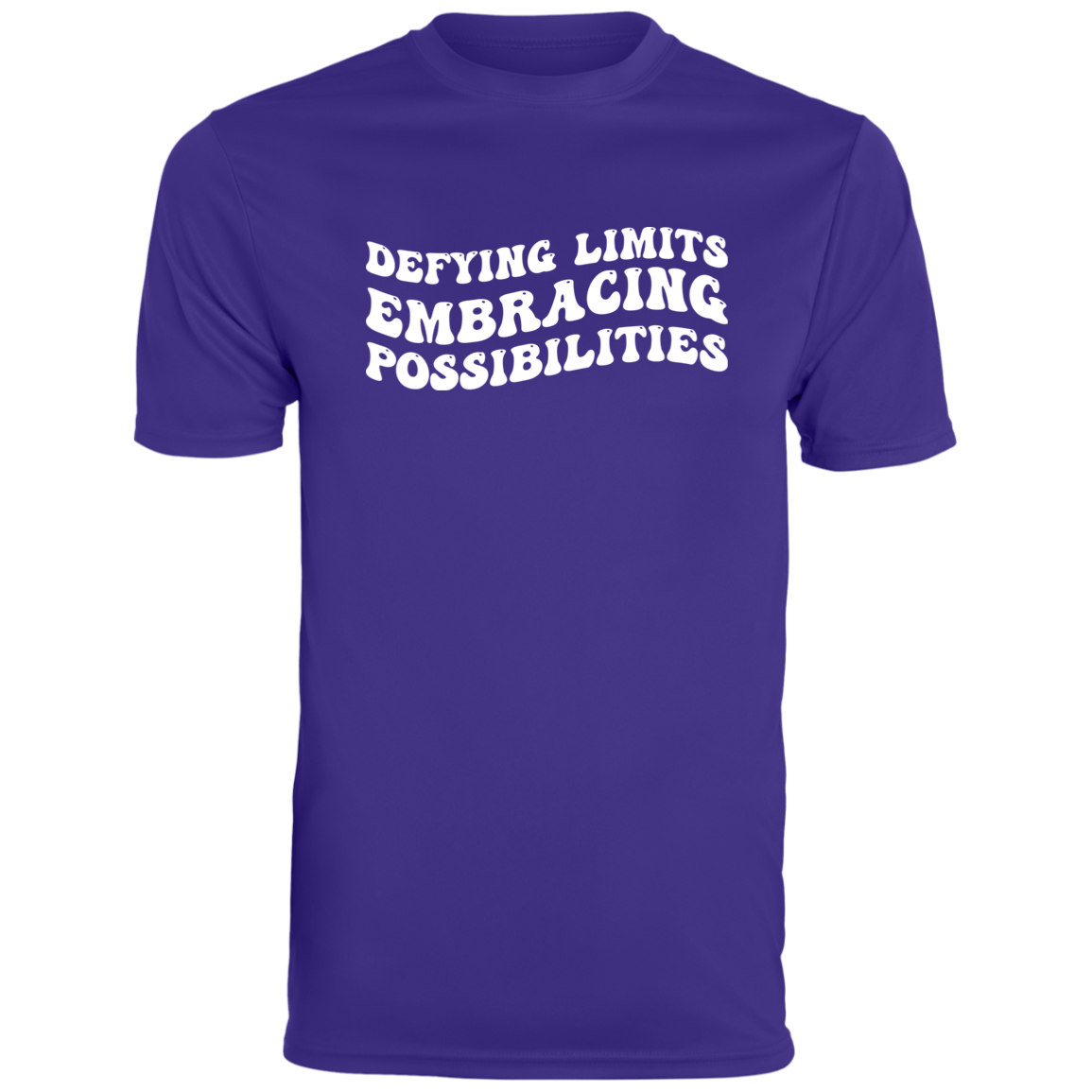 Men's Inspirational Top Defying limits, embracing possibilities- Men's Moisture-Wicking Tee