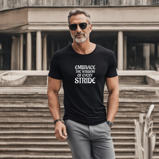 Men's Inspirational Top Embrace the wisdom of every stride