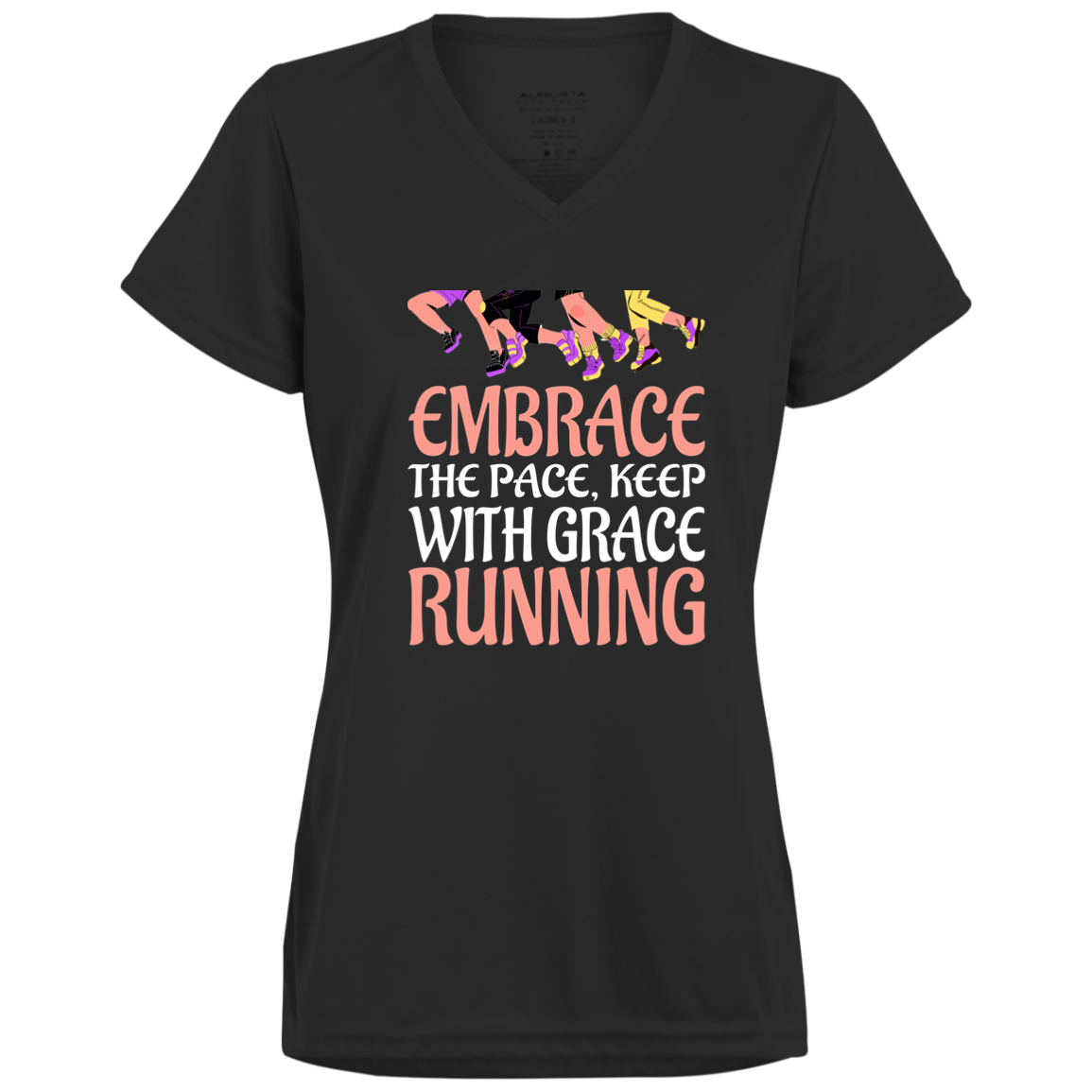 Women's Inspirational Top Embrace the pace, keep running with grace