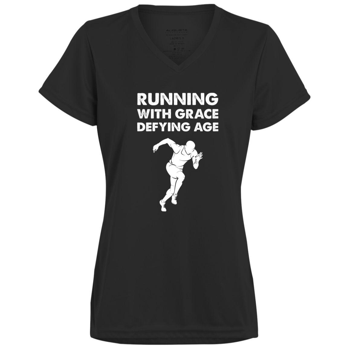 Women's Inspirational Top Running with grace, defying age