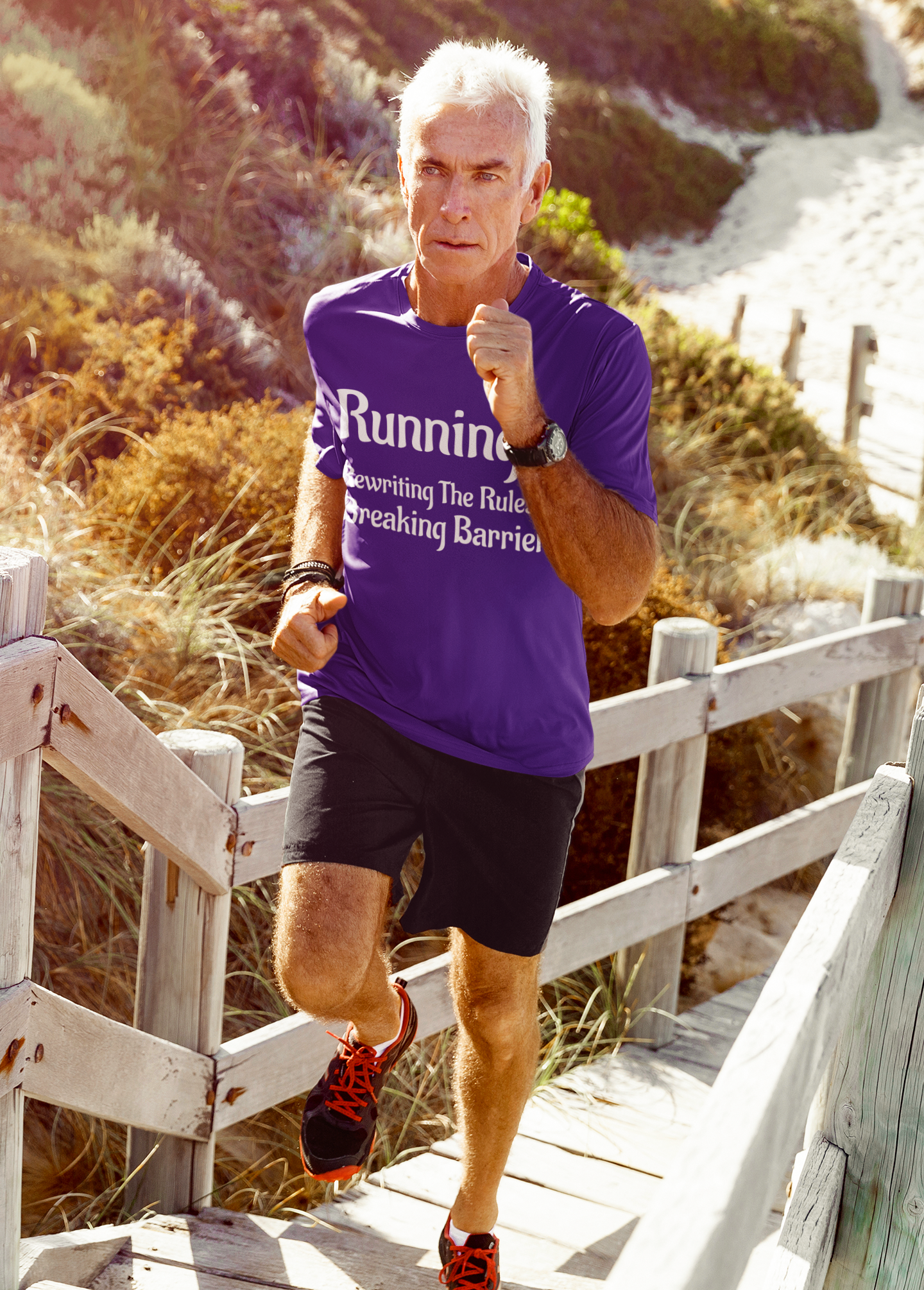 Men's Inspirational Top Running rewriting the rules, breaking barriers