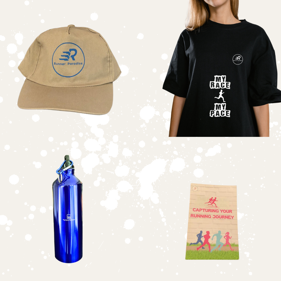 Runner Paradise Bundle: T-Shirt - Water Bottle Journal - Hat