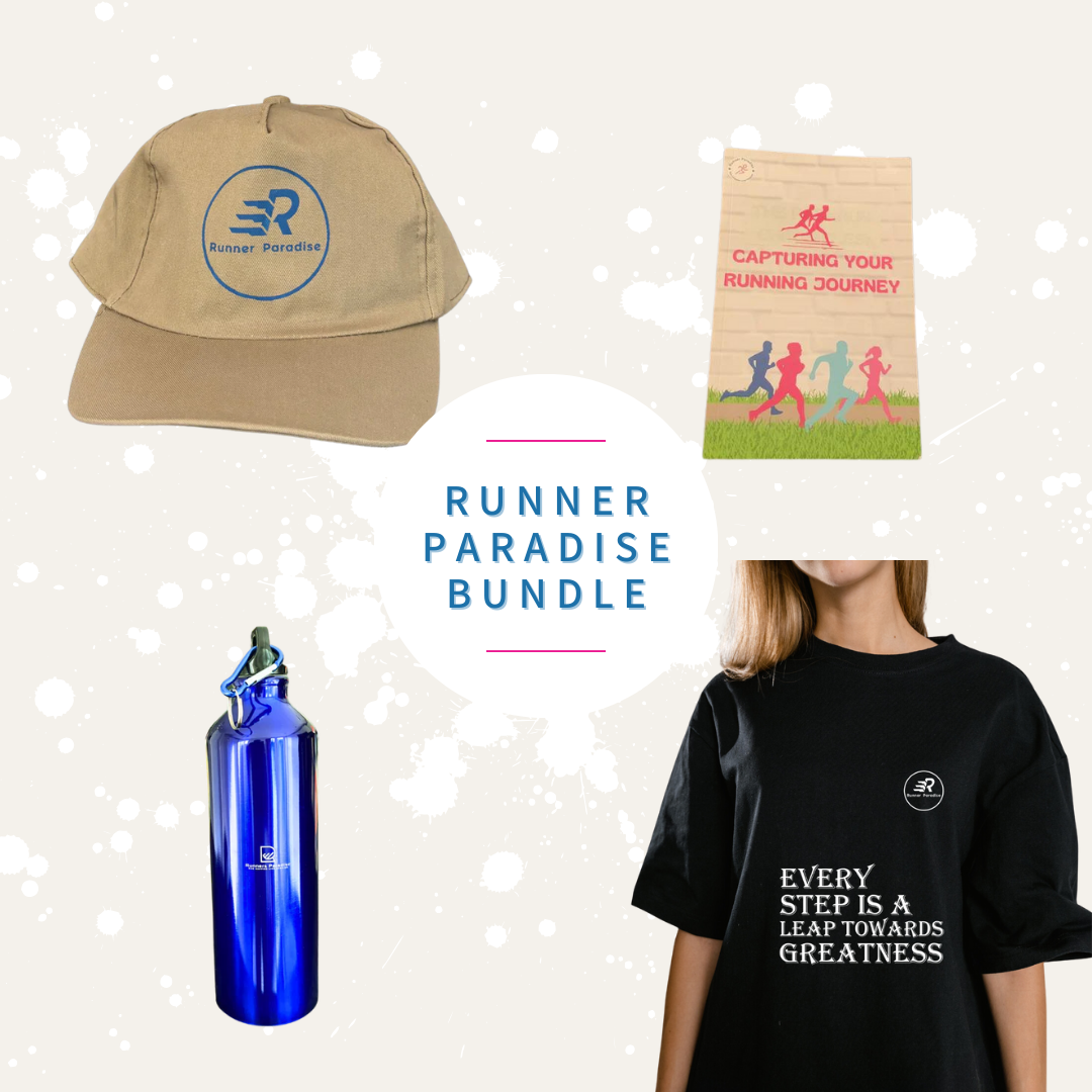 Runner Paradise Bundle: T-Shirt - Water Bottle Journal - Hat