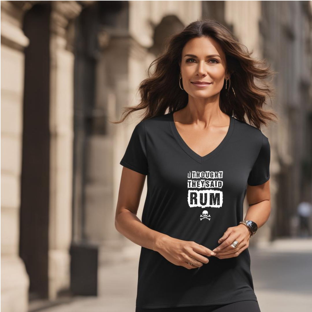 Women's Funny Running Top I: thought they said RUM "