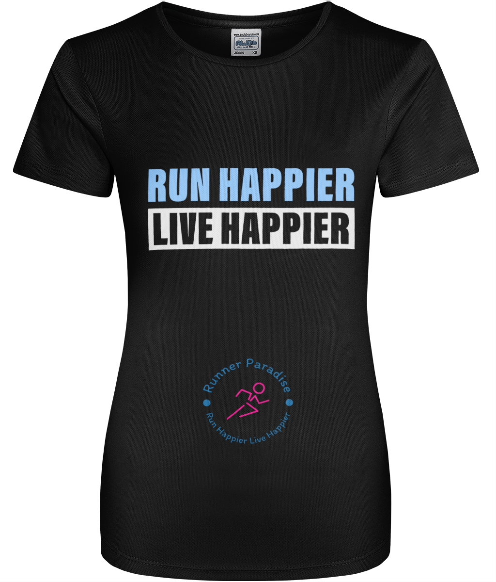 Women's Recycled Cool T-shirt Run Happier