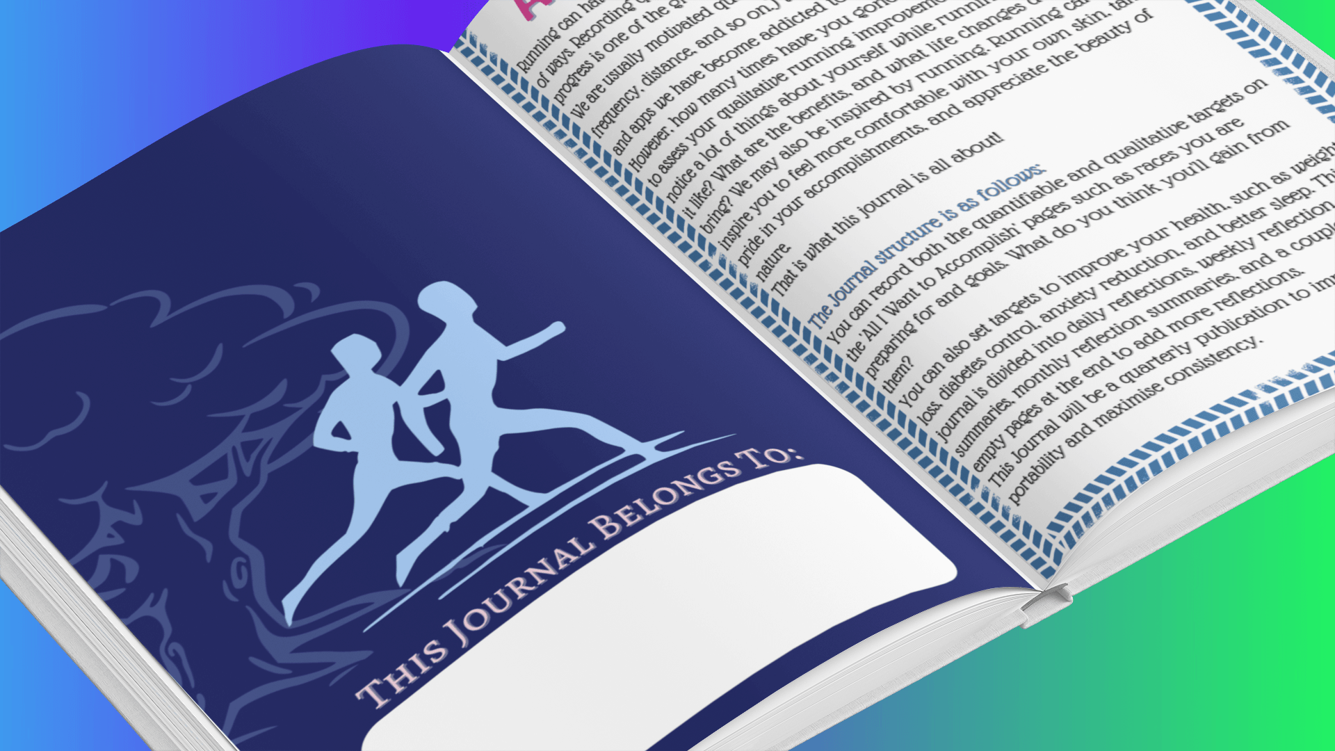 A running Journal for YOU to note  your running journey with a difference - HOW IS RUNNING CHANGING YOUR LIFE? -  Runner Paradise